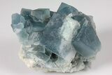 Stormy-Day Blue, Cubic Fluorite Crystal Cluster - Sicily, Italy #183791-1